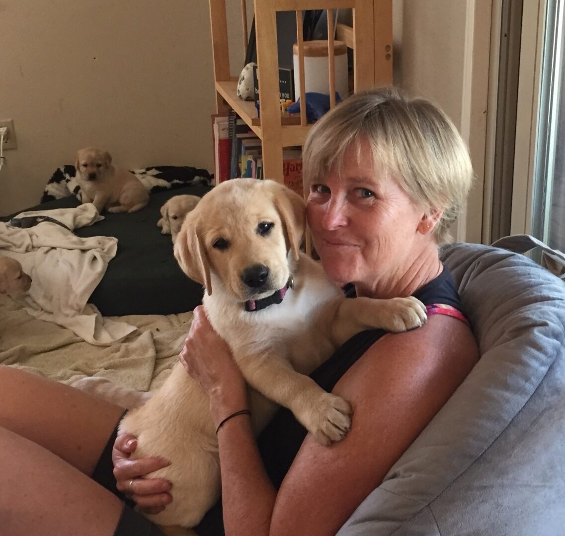 Kim and pup